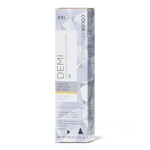 Ion Intensive Shine 7N Medium Natural Blonde Demi Permanent Creme Hair Color 7N Medium Blonde